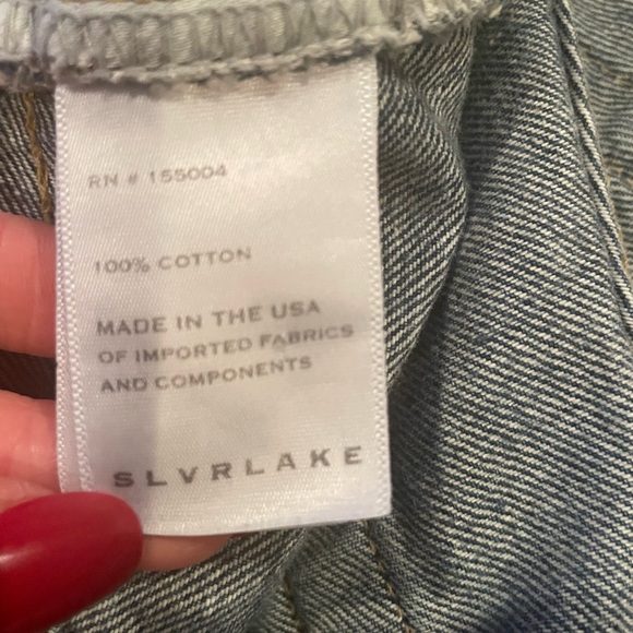 SLVRLAKE Sierra High-Rise Straight Leg Blue Jeans. Tucson Wash. Size 28. - Picture 12 of 12
